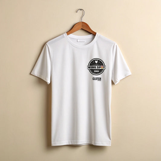 wingspot logo clutch apparel